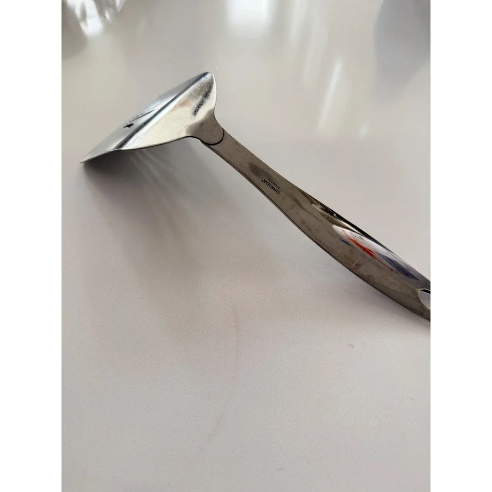 Oneida Stainless Steel Slotted Turner Spatula Silver Kitchen Utensil Flip Tool